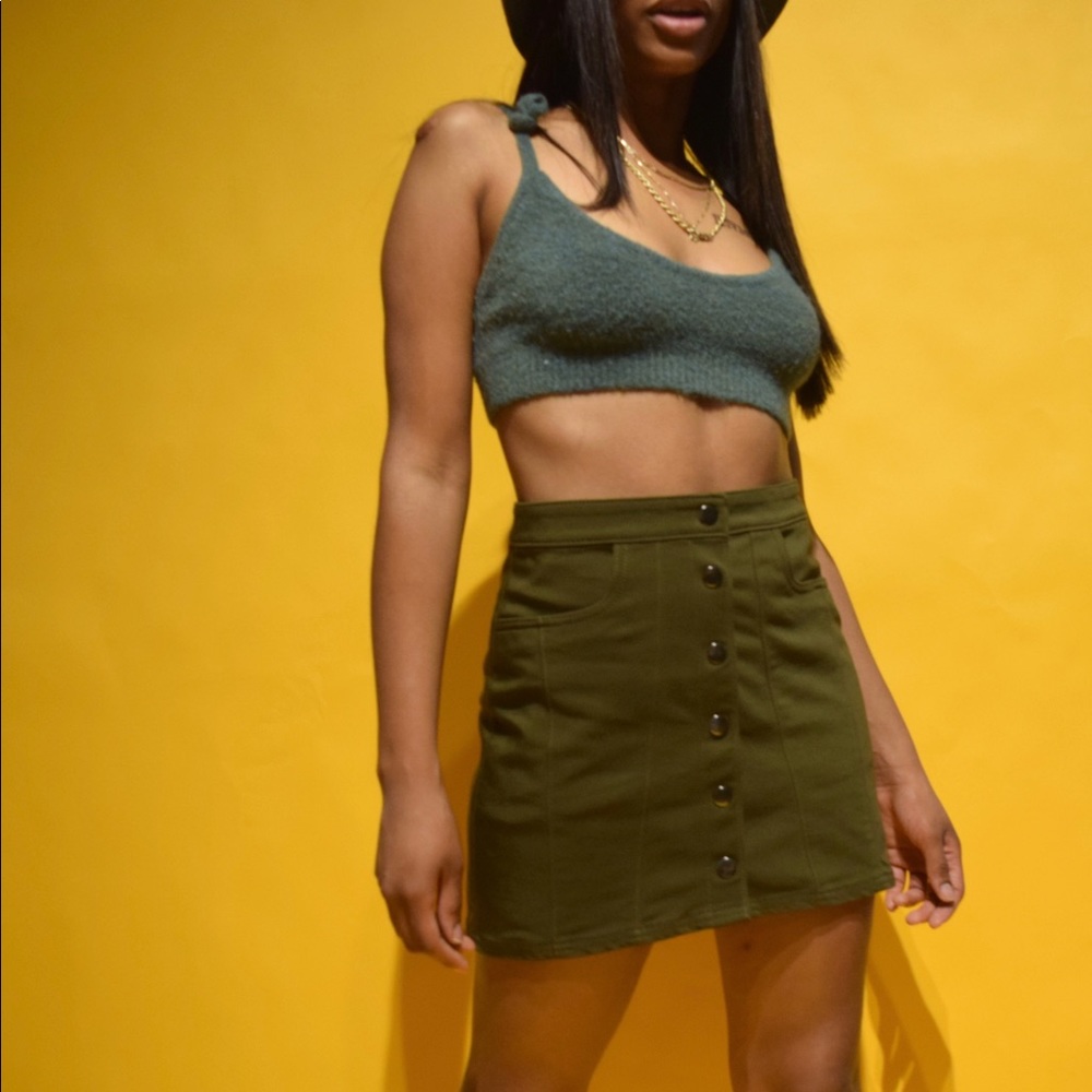 Express Green Skirt Size 4